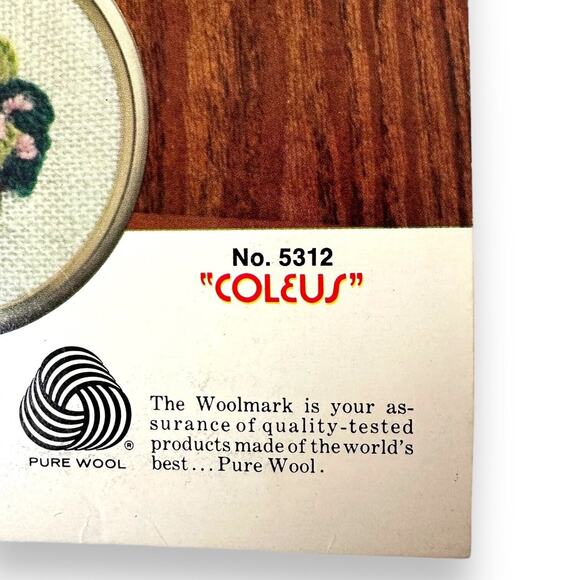 Wonder Art Cameo Stitchery Kit 5312 Coleus Vintage Embroidery Stamped Frame USA - Picture 6 of 11